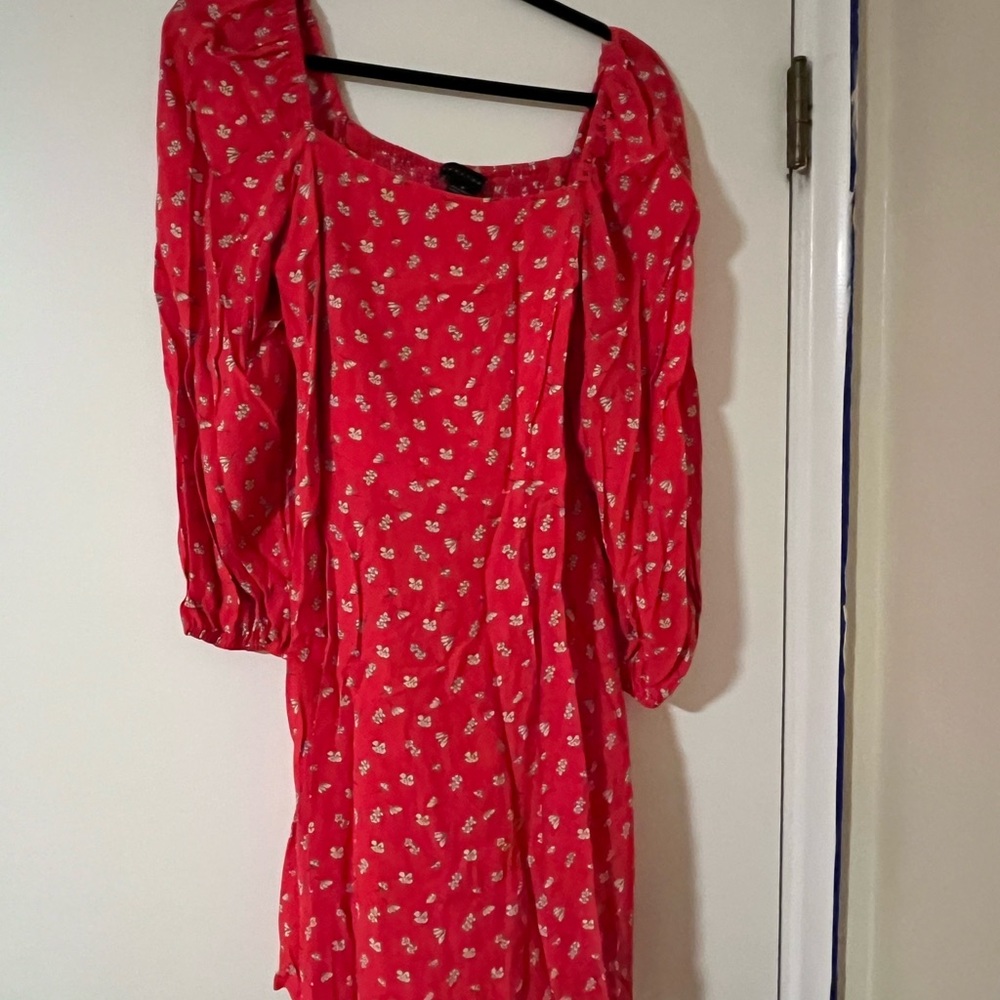 Sanctuary Red and White Bishop Sleeve Sundress